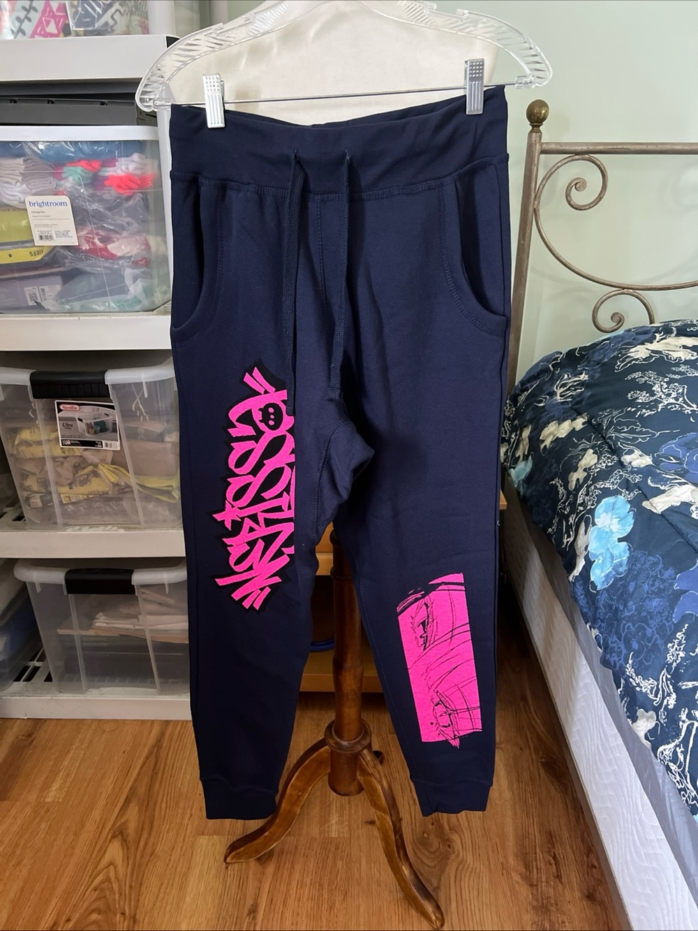 GhostXGhost Hololive Nerissa Ravencroft Ghost Street Joggers Size Medium-NEW